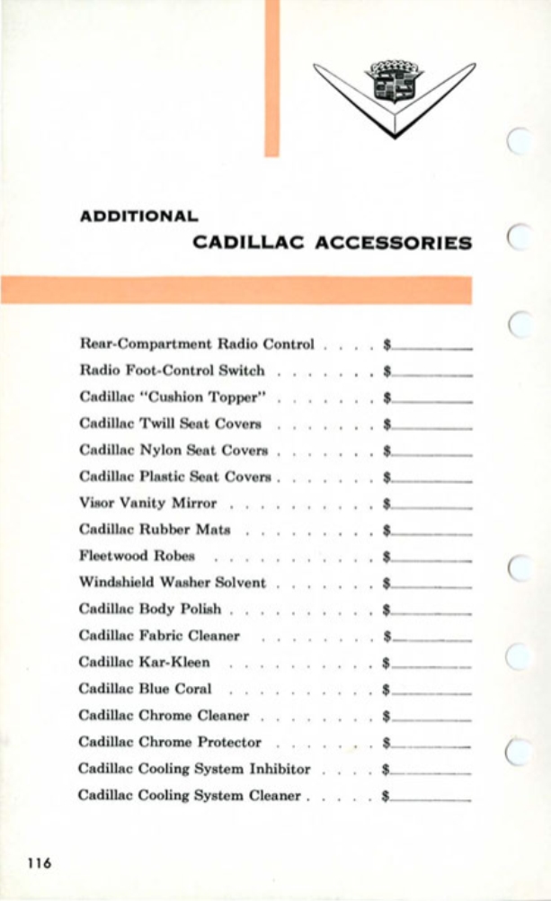 1955 Cadillac Salesmans Data Book Page 94
